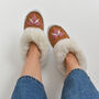 Women's Sheepskin Moccasin Slippers Snowy, thumbnail 9 of 11