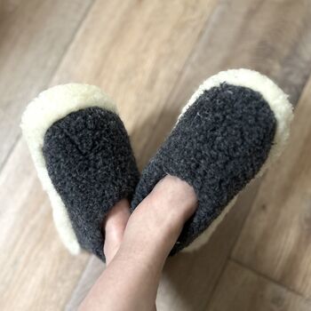 Ladies Pure Wool Fleece Slippers, 3 of 7