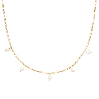 Dainty Gold 18 K Pearl Choker Necklace, 2 of 6