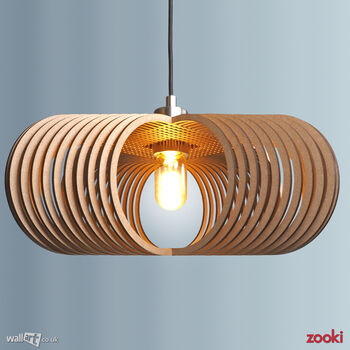 Zooki 15 'Odin' Wooden Pendant Light, 4 of 11