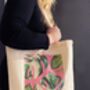 Illustrated Cheeseplant Cotton Tote, thumbnail 1 of 3