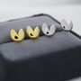 Fortune Cookie Stud Earrings In Sterling Silver, thumbnail 1 of 12