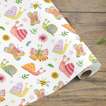 Snail And Butterfly Wrapping Paper, 3 of 3