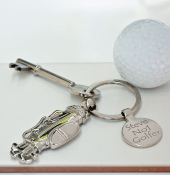 Personalised Golf Clubs Keyring, 3 of 3