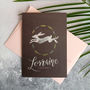 Floral Hare Personalised Greeting Card, thumbnail 4 of 4