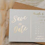 Foil Save The Date Calendar Wedding Invitations, thumbnail 5 of 7