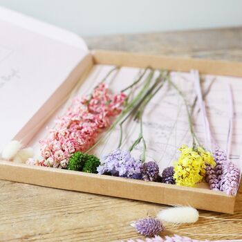 Wildflower Pastel Cut Dried Flowers Letterbox Gift, 2 of 10