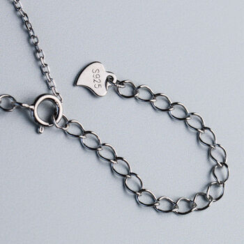 Sterling Silver Interlocking Hearts Pendant Necklace, 3 of 4