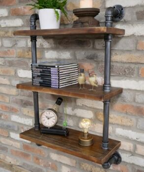 Industrial Wall Pipe Shelves, 2 of 3