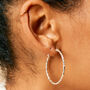 Jodhpur Hammered Silver Hoop Earrings, thumbnail 1 of 9