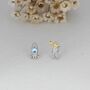 Mismatched Astronaut And Rocket Stud Earrings In Sterling Silver, thumbnail 6 of 12