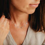 Silver Mini Hammered Disc Necklace, thumbnail 2 of 3