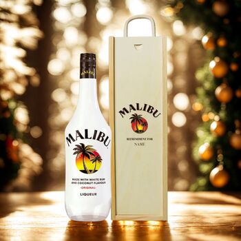 Personalised Malibu Original Coconut White Rum Gift Set, 2 of 4