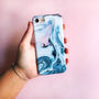 Powder Blue Marble iPhone Case, thumbnail 1 of 2