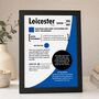 Personalised Birth Year Print Birthday Gift For Leicester City Fan, thumbnail 1 of 12