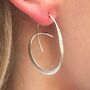 Curl Gold Plated Sterling Silver Hoop Earrings, thumbnail 5 of 6
