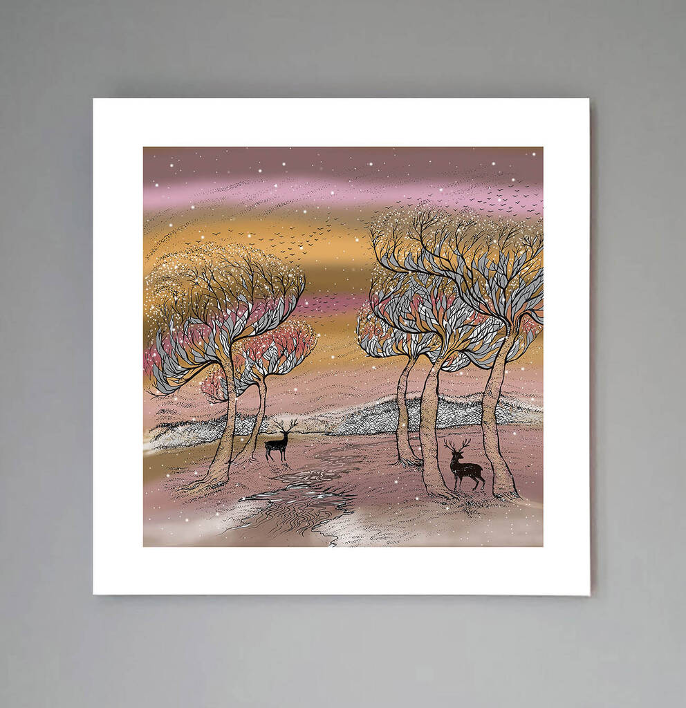 'Stags By The River' Print, 1 of 3