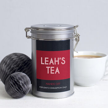Personalised Name Tea Gift In Tin, 2 of 6