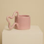 Pink Handmade Ceramic Mug With Wiggle Handle, thumbnail 3 of 6