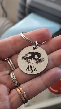 Paw Or Nose Print Keyring, Made From Your Own Photo, 4 of 4