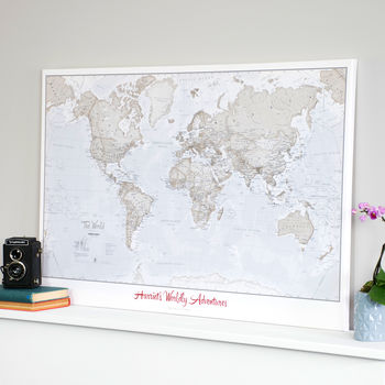 Personalised World Is Art Map, 3 of 12