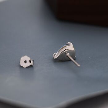 Sterling Silver Droplet Moonstone Stud Earrings, 8 of 12