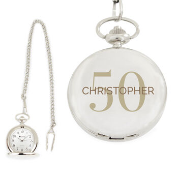 Personalised Birthday Big Age Pocket Watch, 4 of 6