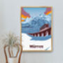 Mürren Ski Resort Switzerland Travel Poster Art Print, thumbnail 4 of 7