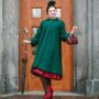43' Swing Coat In Wine Vintage 1940s Style, thumbnail 3 of 3