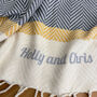 Personalised Recycled Cotton Throw, Sustainable Gift, thumbnail 2 of 11