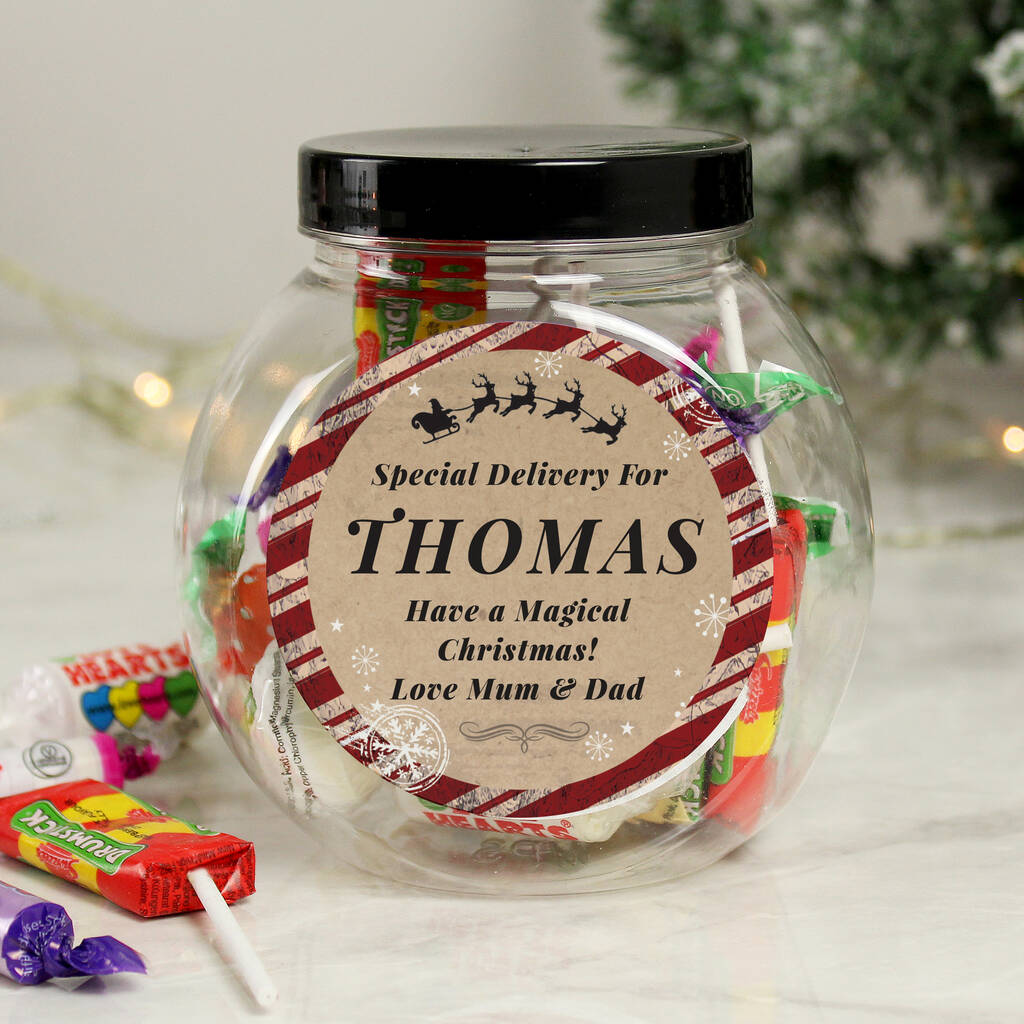Personalised Special Delivery Sweet Jar, 1 of 4