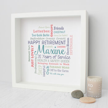 Personalised Retirement Word Art Gift For Her, 2 of 6