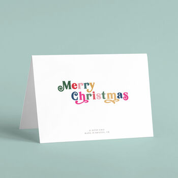 Personalised 'Merry Christmas' Family Name Card Pack, 3 of 4