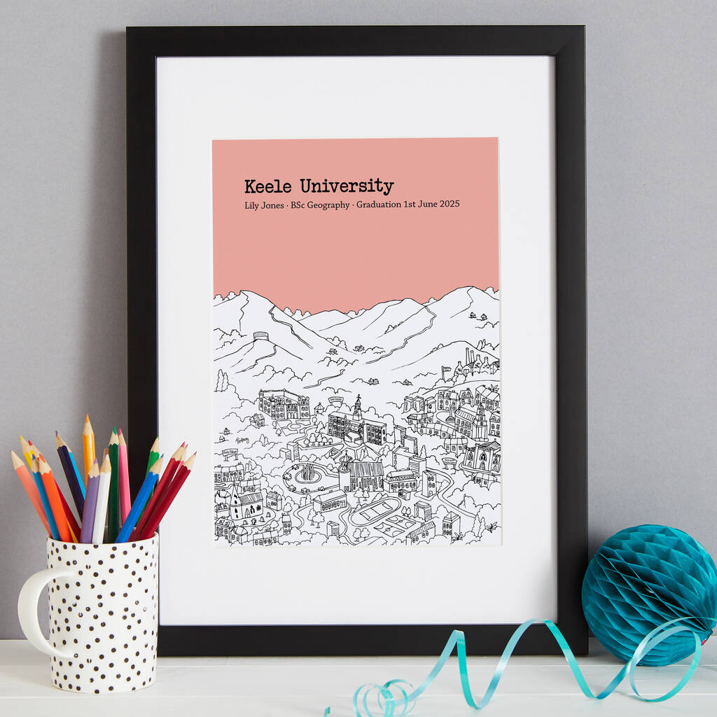 Personalised Keele University Graduation Gift Print, 1 of 11