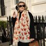 Cute Red Squirrel Print Scarf In Personalised Gift Box, thumbnail 1 of 7