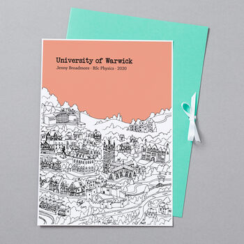 Personalised Warwick Graduation Gift Print, 7 of 9