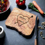 Personalised Carved Heart Cheese Board, thumbnail 2 of 10