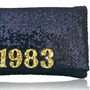 Birthday Year Personalised Gift Sequin Clutch Handbag, thumbnail 6 of 6