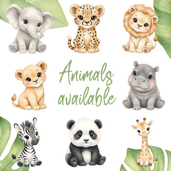 Personalised Animal Alphabet Cream New Baby Teddy Bear, 8 of 8