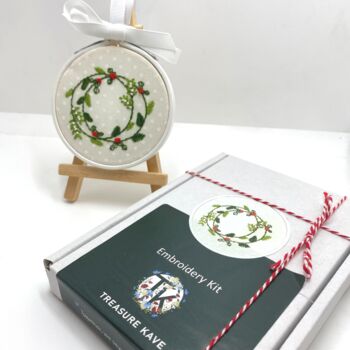 Christmas Wreath Embroidery Kit, 2 of 9