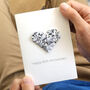 Personalised 60th Diamond Anniversary Origami Heart Card, thumbnail 7 of 7