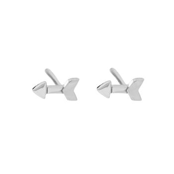 Arrow Stud Earrings, Sterling Silver Or Gold Plated, 5 of 6