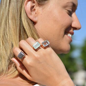 Rose Gold Vermeil Green Amethyst Pietra, 6 of 7