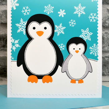 'Penguins' First Christmas Card From Baby Or Grandchild, 4 of 4