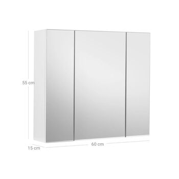 Wall Storage Cabinet With Mirror, 6 of 6