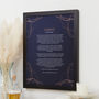 Personalised Navy And Rose Gold Floral Poem Print, thumbnail 5 of 8