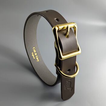 Personalised Luxury Leather Dog Collar, 2 of 12