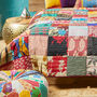 Handmade Kantha Patchwork Quilted Bedspread Cover Throw, thumbnail 1 of 6