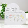 Personalised Family Birth Flowers Heart Ornament, thumbnail 4 of 8