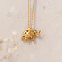 Elephant And Baby Gold Plated Necklace, thumbnail 1 of 11